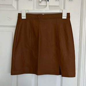 Skirt from altar’d state. Brown fake leather. Small
